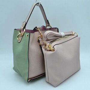 Chic Green and Cream Tote Bag Set